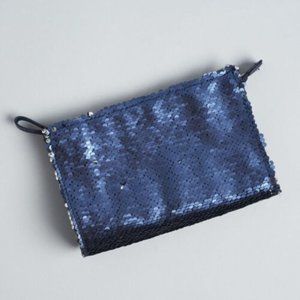IPSY Special Edition Glam Bag PLUS Mermaid Blue/Silver Sequin Makeup Bag NEW